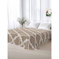 thumbnail image 5 of Modern Beige Geometric Full Size Flat Sheet, Wrinkleproof & Fadeproof Cooling Flat Bed Sheet Only, Abstract Art Morocco Aesthetic Breathable Soft Bedding Top Sheets 81 x 96 Inches, 5 of 8