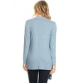 thumbnail image 4 of MOA Collection Women's Plus Solid Basic Open Draped Front Long Sleeve Relaxed Cardigan Sweater, 4 of 5