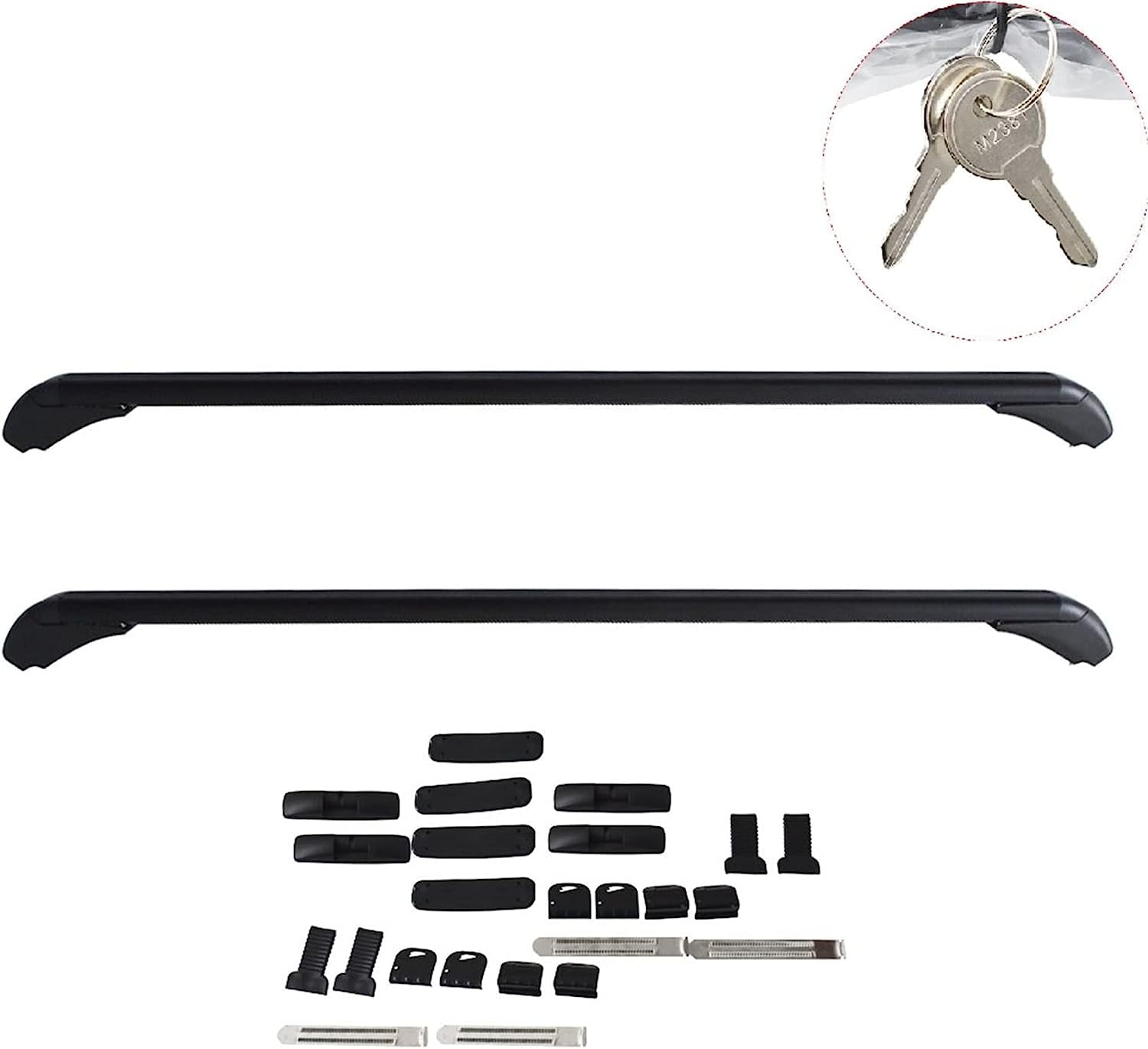 waltyotur Universal 43 Inch Aluminum Car Top Luggage Roof Rack Cross