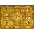 thumbnail image 1 of Ahgly Company Machine Washable Indoor Rectangle Medallion Yellow Traditional Area Rugs, 8' x 10', 1 of 4