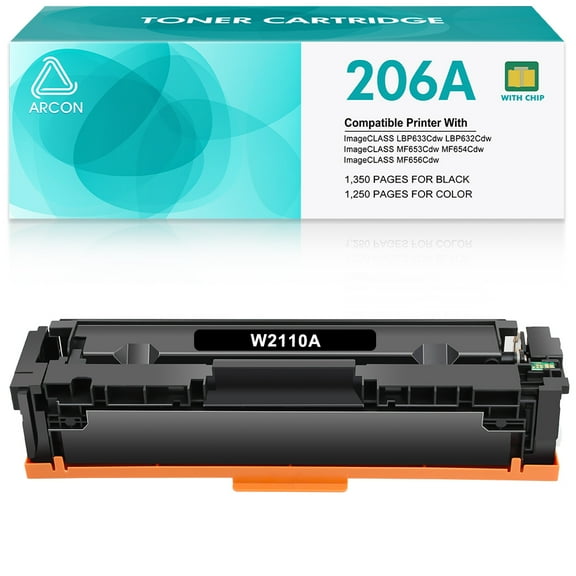Arcon 206A Toner Cartridge with Chip Compatible for 206A 206X W2110A Laserjet Pro MFP M283fdw M283cdw M255dw M282nw High Yield (Black, 1-Pack)