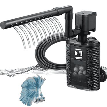 Carefree Fish Aquarium Electric Power Filter ‌Pump Tank 0-10 Gallon 3W Submersible Internal Quiet