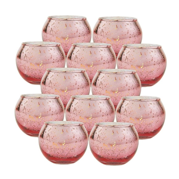 Candelabro Moteado Sunnimix 12 Piezas Decoración Rosa