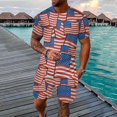 thumbnail image 2 of Vedolay Mens Short Set Mens Tshirt and Shorts Set 2 Piece Outfits Casual Summer Tracksuits Set with Pocket,Red L, 2 of 3