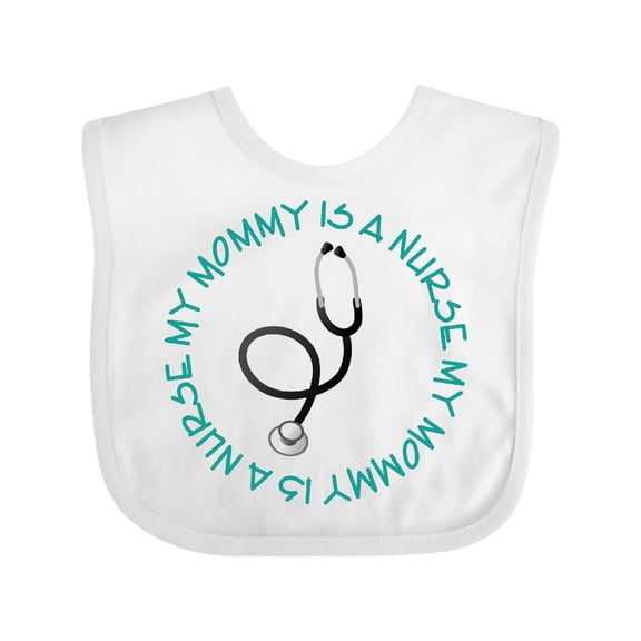 Inktastic My Mommy is a Nurse Boys or Girls Baby Bib