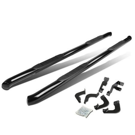 For 05-16 Toyota Tacoma Double Cab Carbon Steel 3" Side Step Nerf Bar Running Board Left+Right 06 07 08 09 10 11 12 13 14 15