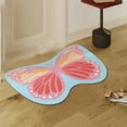 thumbnail image 4 of Btomtd 15.74' x 23.62' Butterfly Bath Rug Diatom Floor Mat Kitchen Cover Secure Grip Bathroom Living Room Carpet Decor, Pink, 4 of 6