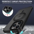 thumbnail image 3 of Case for iPhone 14 Pro,  Case [Compatible with Magsafe] with 360° Rotatable Ring Holder Invisible Stand Slim Translucent Men Women Shockproof Protective Phone Cover 6.1 Inch, Black, 3 of 17