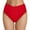 Red, variant on Conairie Bikini Bottoms Women Solid Color High Waisted Full Coverage Bathing Suit Lightweight Ruched Scrunch Swimsuit Bottom Red L