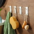 thumbnail image 3 of Taozun Adhesive Hooks - Brushed Gold Towel Hooks, Stainless Steel Stick on Wall Hooks Holder for Hanging Robe Sponges in Bathroom and Bedroom, 3 of 5