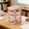 thumbnail image 4 of MTBLYS Drawer Desktop Storage Box Transparent Dust Free Cosmetic Organizer Multi Layer Stationery Storage Container 1 Piece Low Grids Drawer for Home Office Dorm, 4 of 6