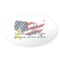 thumbnail image 1 of CafePress - Land Of The Free ... Oval Sticker - Sticker (Oval), 1 of 1