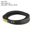 thumbnail image 2 of Unique Bargains A45 V-Belts 45' Mid-Perimeter A-Section Rubber Drive Belt 2 Pieces, 2 of 3