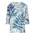 thumbnail image 4 of Womens 3/4 Sleeve Tops Cotton Summer Tshirts Womens Summer Tops Trendy 2025 Print Tops for Women Y2k my items ordered, 4 of 5