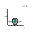thumbnail image 3 of JewelersClub Emerald Ring Birthstone Jewelry – 0.33 Carat Emerald 0.925 Sterling Silver Ring Jewelry with Black & White Diamond Accent – Gemstone Rings with Hypoallergenic 0.925 Sterling Silver Band, 3 of 4
