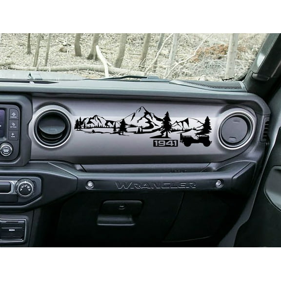 Collectible Decals JL/JT Dashboard Mountain 1941 Willys Scene Vinyl Decal