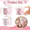 thumbnail image 3 of 100 Pcs 8 oz Pink Bows Ice Cream Cups Bulk Disposable Pink Paper Bowls Dessert Snack Cups Party Bowls for Party Iced Food Soup Sundae, 3 of 4