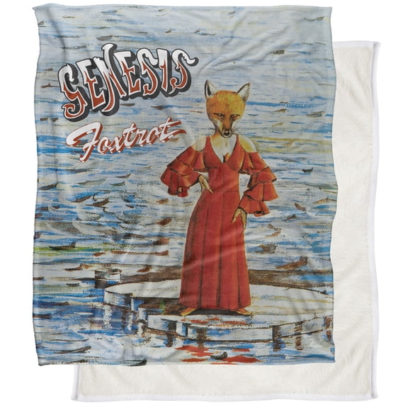 Genesis Blanket, 50"x60" Foxtrot Silky Touch Sherpa Back Super Soft Throw Blanket
