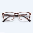 thumbnail image 4 of 3 Pairs of Retro Rectangle Brown Tortoiseshell Reading Glasses 3.00 for men Classic Presbyopic Glasses Square Spring Hinge Readers +3.00, 4 of 4