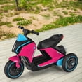 thumbnail image 3 of Gymax Kids Ride on Motorcycle 6V Battery Powered 3 Wheel Motorbike w/ Music Horn Pink, 3 of 10