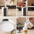 thumbnail image 3 of Handheld Milk Foam Maker, Ergonomically Designed Stainless Steel Frother With Cold & Hot Milk Alternatives Capability, 400ml Capacity, Silver, For Luxurious Foaming Experiences, 3 of 5