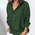 thumbnail image 2 of Aayomet Tops for Women Casual Fall Casual Long Sleeve V Neck Color Block Pullover Tops,Green M, 2 of 2