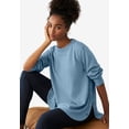 thumbnail image 3 of Ellos Plus Size Curved Hem Sweatshirt Tunic With Side Snaps, 3 of 3