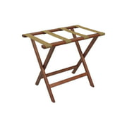 Wooden Mallet Deluxe Straight Leg Luggage Rack-Color:Tan,Finish:Mahogany