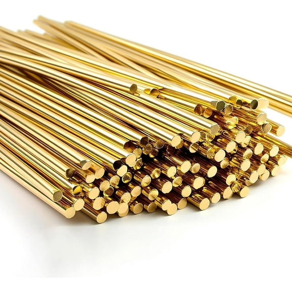 2mm Brass brazing rod, Welding rod Brass brazing rod Copper alloy and Steel crafts DIY (1/13" X 9.84" 30pcs)