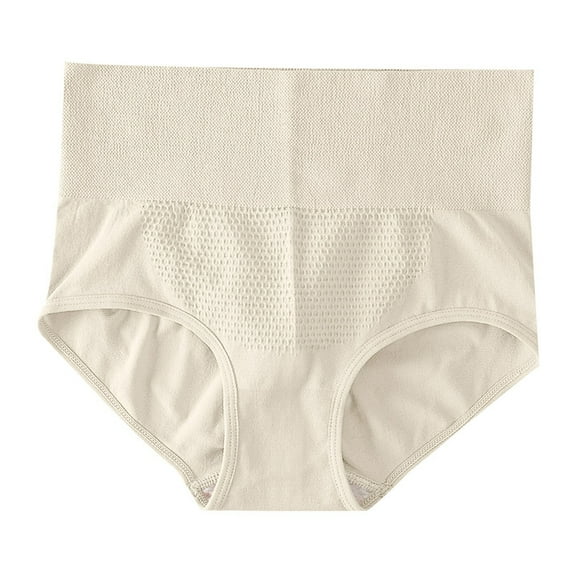 Womens Underpants Granny Panties for Women plus Size Underwear High Waist Briefs Bottom fork Honeycomb Carry Buttock Belly In Adult Female Clothes Grey Size One Size