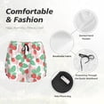 thumbnail image 6 of Lsque Strawberry Printed Women's Running Shorts with Liner Pockets,Elastic Quick Dry Workout Athletic Gym Yoga Shorts,Womens High Waist Shorts-X-Large, 6 of 9