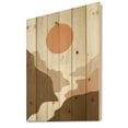 thumbnail image 2 of Designart 'Full Moon In Terracotta Tones Mountains' Modern Print on Natural Pine Wood, 2 of 5