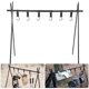 thumbnail image 1 of Equipo de acampada al aire libre, estante colgante, soporte plegable, colgador de estante con ganchos de 6 uds., 1 of 14