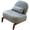 Blue-Faux Leather-1PC, variant on PAPROOS Accent Chairs, Upholstered Armless Reading Chairs with Lumbar Pillows and Solid Wood Legs, Comfy Living Room Bedroom Lounge Chairs for Apartment, Brown-Faux Leather-1PC