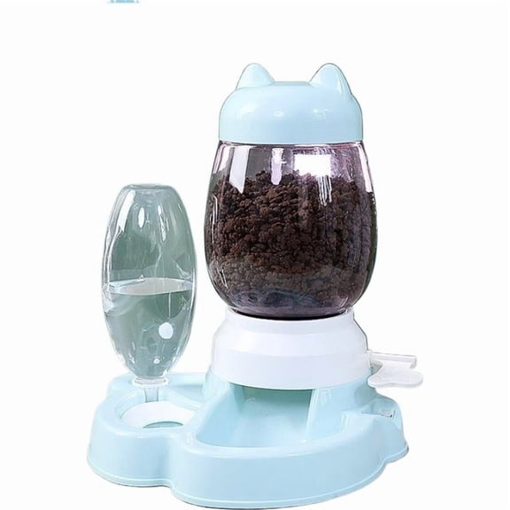 Cat bowl automatic feeder Automatic Dog Feeder Dog Cat Food Bowl With Water Fountain Large Capacity Pet Food Storage Dispenser 