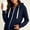 #0138-Navy, variant on Women's Hooded Slim Fit Zip Up Fleece Jacket Long Sleeve Casual Sweater Coat for Fall Winter