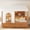 Walnut, variant on Full Size House Bed, with 2 Large Drawers and Side Bookshelf, LED Strip and Charging Ports, Natural Wood Finish, Space-Saving Storage Bed for Bedroom