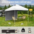 thumbnail image 4 of CROWN SHADES 10'x10' Instant Canopy Tent with 1 Sidewall with One Push Setup Sun Shelter for Events Parties White, 4 of 8