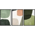 thumbnail image 5 of IDEA4WALL Framed Canvas Print Wall Art Set of 3 Trio of Multicolored Transparent Ovals Abstract Urban Multicolor Pastel Decoration for Living Room, Bedroom, Office - 24"x36"x3 Black, 5 of 5