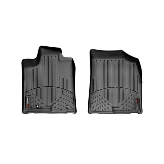 WeatherTech Custom Fit FloorLiners compatible with 2008-2013 Toyota Highlander - 1st Row (Driver & Passenger), Black