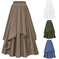 thumbnail image 2 of Women's Renaissance High Waist Elastic Layered Ruffled Skirt All-Season Elegant Skirt for Casual/Formal Wear, 2 of 10