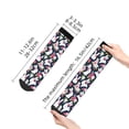 thumbnail image 4 of Pofeuu Rabbit And Rose Print 30cm Socks, Adult Running Hiking Socks for Youth and Adult, 4 of 7