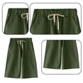 thumbnail image 3 of Shorts Longs en Coton pour Femmes Shorts de Détente avec Poches, 3 of 5