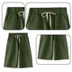 thumbnail image 3 of Pantalones cortos de algodón para mujer, pantalones cortos largos para hacer ejercicio, pantalones cortos con bolsillos, 3 of 5