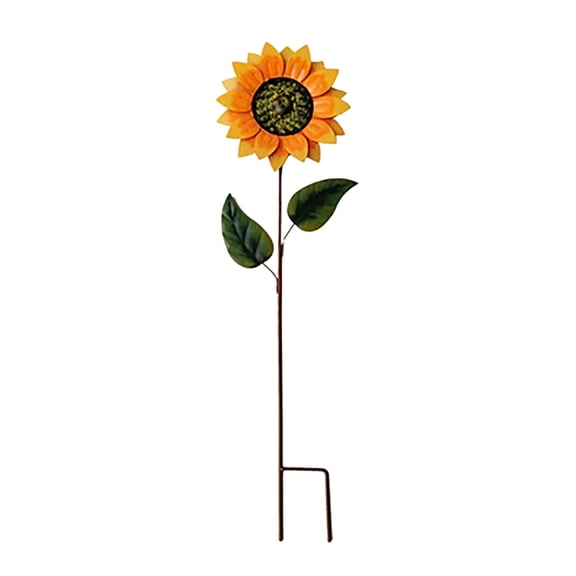 Sunflower Garden Stake Windmill Outdoor Metal for Yard Patio Moving Flowers All-Season Enhancement