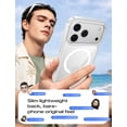 thumbnail image 4 of Magic John Case for iPhone 17 Pro Max with Kickstand,Compatible with MagSafe,12FT Mil-Grade Drop Shockproof Protection Anti-Yellowing,Clear, 4 of 9