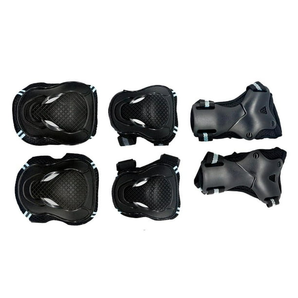 6 Piez Rodilleras Coderas Muñequeras Protectores de Manos DYNWAVEMX Patinaje negro y azul