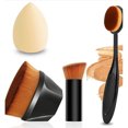 thumbnail image 2 of Juego de brochas de maquillaje ANGGREK negro 4 piezas, 2 of 8