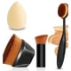 thumbnail image 1 of Juego de 4 brochas de maquillaje profesionales, fáciles de usar, con forma de huevo y esponja, para principiantes y entusiastas, color negro, 1 of 12