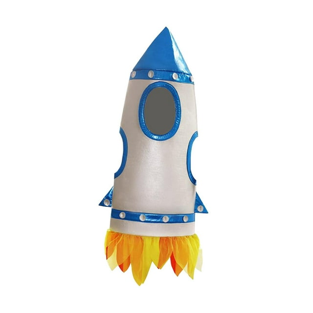 Disfraz de cohete para niños, ropa de vestir, disfraz de nave espacial, disfraz de cosplay para fiesta M